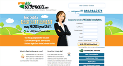 Desktop Screenshot of debtsettlements.com