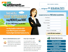 Tablet Screenshot of debtsettlements.com